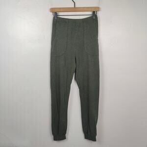 Wulfka Organic Cotton Pants Womens Small Green Heather Made in Chicago